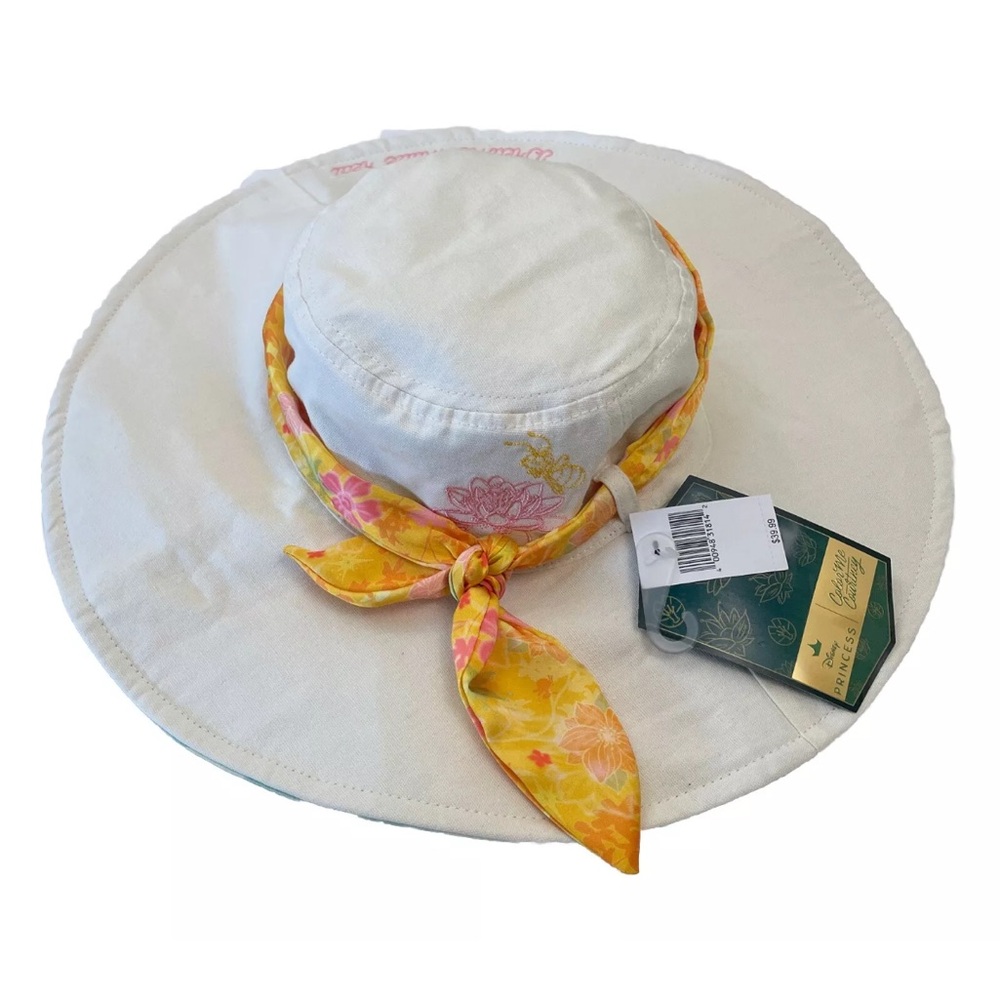 NWT Disney Parks Princess & The Frog Tiana Sun Hat Reversible Color Me Courtney